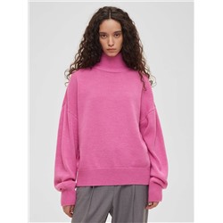 Свитер свободного кроя, розовая фуксия