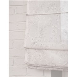 Римская штора мини "Sia Visilio oasis con plomo", белый blanco (цветы) 10 (df-200170-gr)