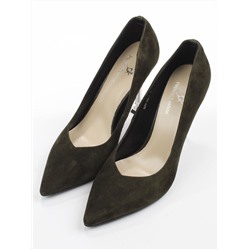 06-A65A-585LY DARK GREEN Туфли женские (натуральная замша)
