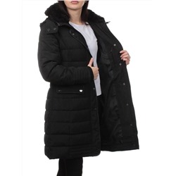 B-15 BLACK Пальто зимнее стеганое женское (200 гр. холлофайбер)