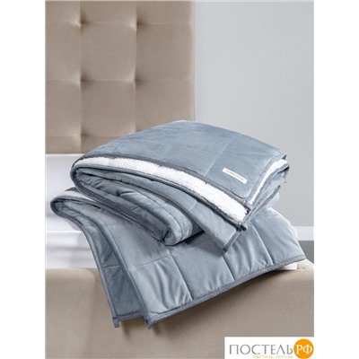 PRIME PRIVE ЛУНД сер Одеяло утяжеленное 172x205, 1пр.,велюр / иск.мех/стекл.гранулы