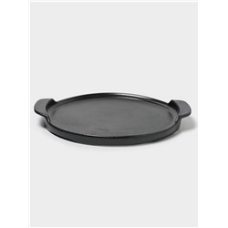 Блюдо для подачи с клош крышкой Magistro «Галактика», фарфор, d=22 см, чёрный