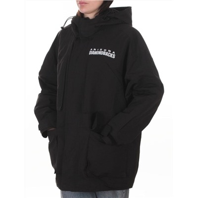 3106 BLACK Куртка демисезонная женская (100 гр. холлофайбер)