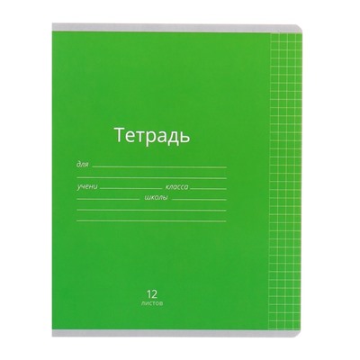 Комплект тетрадей из 10 штук, 12 листов в клетку Calligrata «Однотонная Классика яркая», обложка мелованная бумага, ВД-лак, блок офсет, 5 видов по 2 штуки