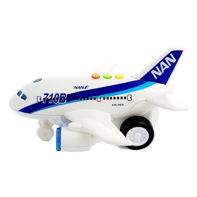 УЦЕНКА Самолёт инерционный «Пассажирский», свет и звук