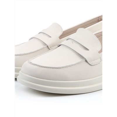 03-M37-11 MILK Лоферы женские (натуральная кожа)