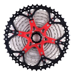 Кассета SUNSHINE MTB. 12 скоростей. 11-46T. HR12-46. никелиров. ALU паук. 570 г /уп 20/