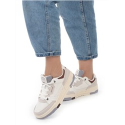 05-P232-4 GRAY/BROWN Кроссовки женские (натуральная замша, искусственная кожа)