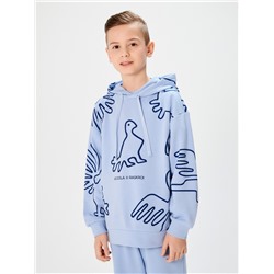 Джемпер детский Gzhel_hoodie васильковый Acoola