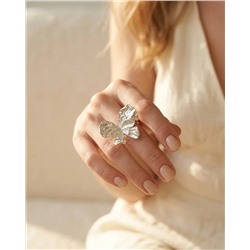 Кольцо с белым серебрением