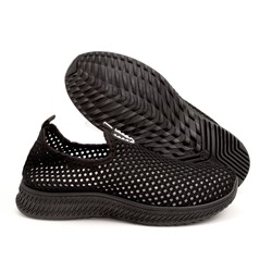 Dameini B214-1 Слипоны женские чер текстиль