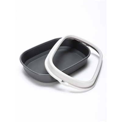 Лоток для кошек Фур-Мур 48×35.5 см с бортом + совок, Soft-touch. смокки