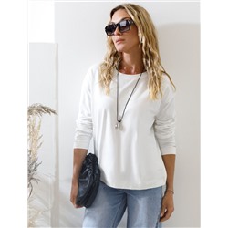 Базовый лонгслив из премиального хлопка с эластаном