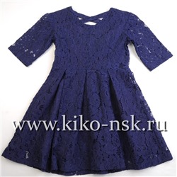 2192 Платье Angel mind кружевное Темно-синий/128