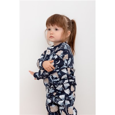 Джемпер индиго, волшебные совы к419 Crockid