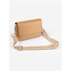 Ручка для сумки «Ромбы», стропа, 135±3×3.8 см, цвет горчичный, белый