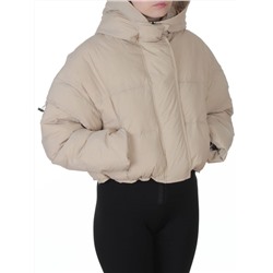 9518 BEIGE Куртка пуховая зимняя женская (пух)