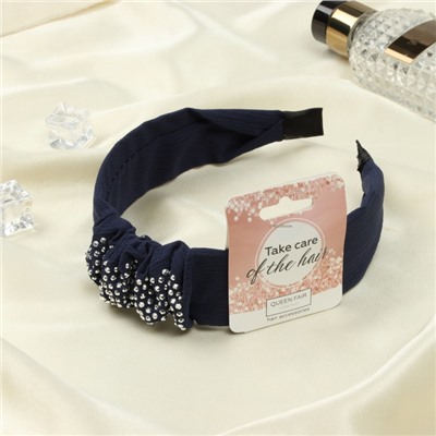 Ободок для волос QF «Мэнди», 4 см, синий