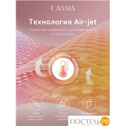 CASSIA ЛЮКС Страйп Сатин с-сер Простыня на резинке 160х200х30-1, 1 пр., хл/сатин
