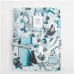 Халат женский удлинённый Этель «Mint mood», размер 50-52, вафля 200 г/м², хлопок