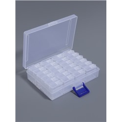Органайзер для хранения мелочей, 24 баночки, 13×10×3.5 см, прозрачный
