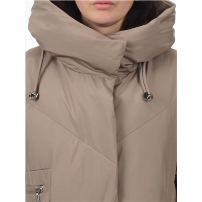 8825 DK. BEIGE Пальто зимнее женское (200 гр. холлофайбер)