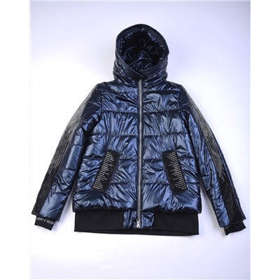 20117 Куртка на синтепоне Синий/140