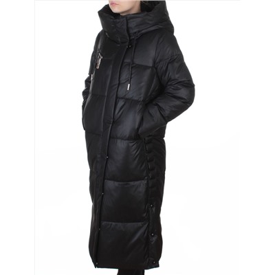 8310 BLACK Пальто зимнее женское (200 гр. холлофайбер)