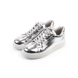 03-C1-1C GREY/SILVER Полуботинки спортивные женские (натуральная кожа)