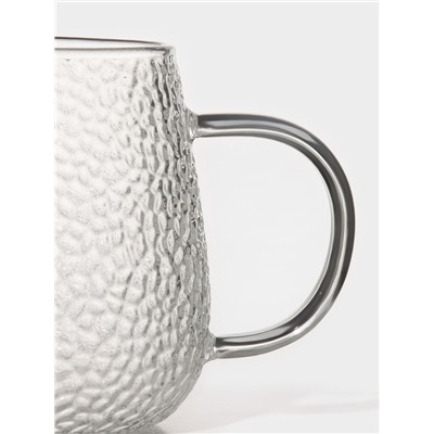 Кружка Magistro «Сара», 380 мл, 9×12.5 см, боросиликатное стекло, прозрачная