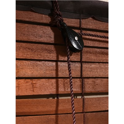 Жалюзи деревянные, 200×100×0.7 см, с тёмной рамкой