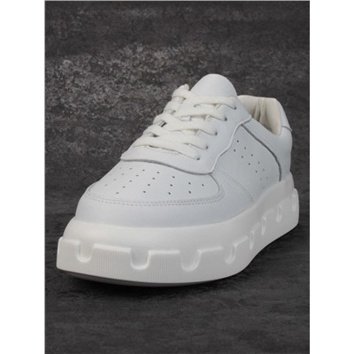 05-PDXL101-1 WHITE Кроссовки женские (натуральная кожа)