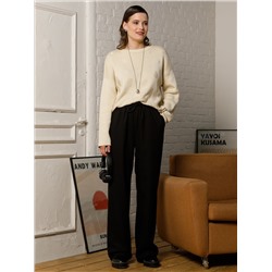 Брюки чёрные прямые с карманами