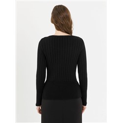 Джемпер вязаный чёрный