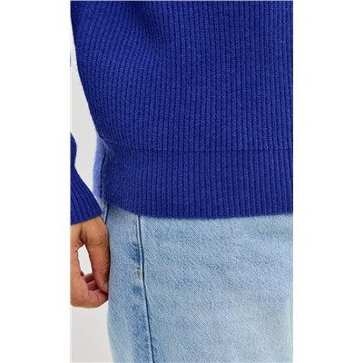 Джемпер мужской с воротом на молнии F310-0515 синий