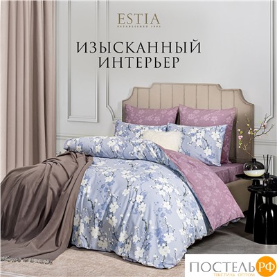 Estia ЭРИАС Простыня на резинке 160х200+30, 1 пр., хл./сатин розовый