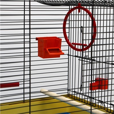 Клетка для попугая «Фиона», 3 яруса, 48×38×53 см, микс цветов