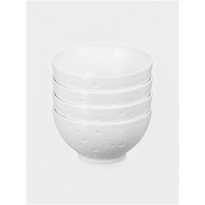 Набор салатников Magistro Fray, 4 шт., 350 мл, d=11.4 см, фарфор, белый