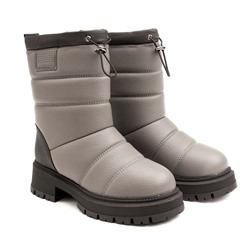 Stylele K-112K-МП/Z Полусапожки женские сер иск кожа, подклад нат шерсть