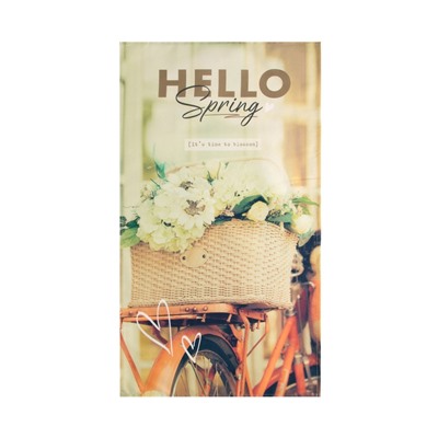 Полотенце «Этель» Hello, 40×73 см, 100% хлопок, саржа 190 г/м²