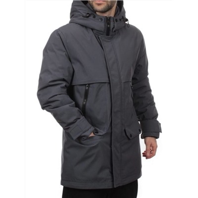 8891 DK. GRAY Куртка мужская зимняя облегченная (130 гр. холлофайбер)