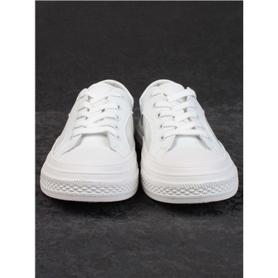 05-PDXL46-1 WHITE Кроссовки женские (натуральная кожа)