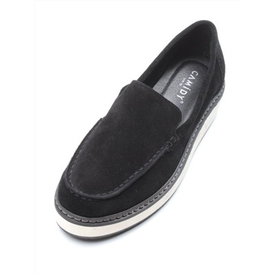 03-5060-3 BLACK Лоферы женские (натуральная замша)