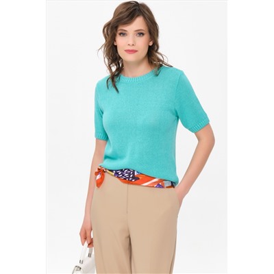 Джемпер вязаный с короткими рукавами