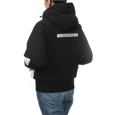 H24-381 BLACK WHITE Куртка зимняя женская (80% пух / 20% перо) M - 44 российский