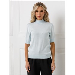 Водолазка голубая с коротким рукавом