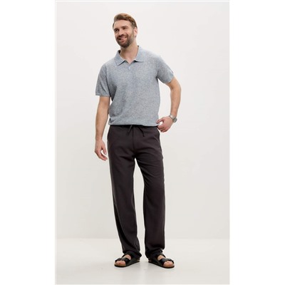 Брюки лен F111-0855 deep grey
