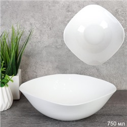 Салатник квадратный 750 мл 190 мм тарелка глубокая белая  LKSW75 (WHITE) (уп 6/36)