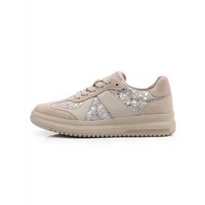 03-A1024-5 BEIGE Полуботинки спортивные женские (натуральная замша,натуральная кожа)