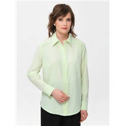 Блузка бледно-зелёная с длинным рукавом